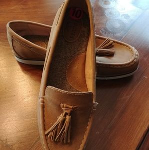 Ladies Nutmeg Suede Loafers size 10